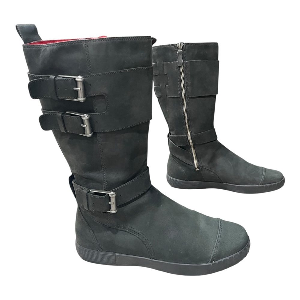Cole Haan x Nike Air Colby Moto Boots | Size 6.5 | Black Suede Waterproof